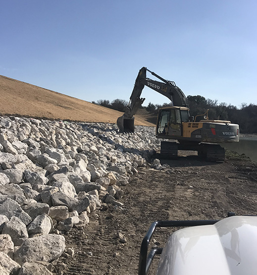 Shoreline and dam reclamation